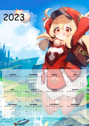 Imagem de Calendário 2023 - Genshin Impact