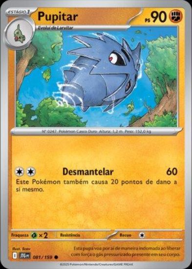 Imagem de Pupitar Holográfico - Pokémon TCG