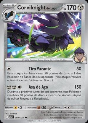 Imagem de Corviknight do Lupo Holográfico- Pokémon TCG