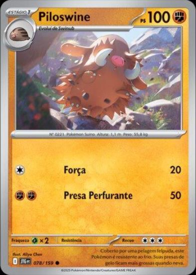 Imagem de Piloswine Holográfico - Pokémon TCG