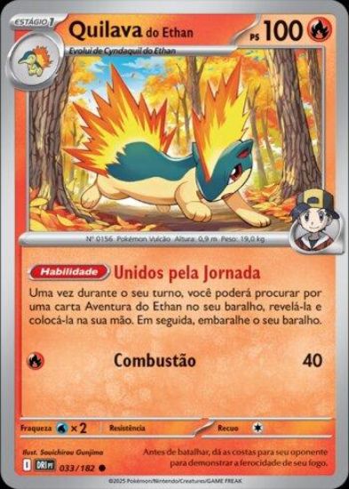 Imagem de Quilava do Ethan Holográfica - Pokémon TCG