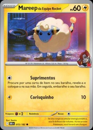 Imagem de Mareep da Equipe Rocket - Pokémon TCG