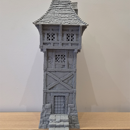 Imagem de Torre Medieval Modular em Impressão 3D ABS – 4 Pavimentos + Telhado