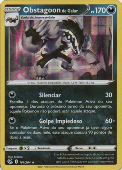 Imagem de Obstagoon de Galar Holográfico