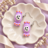 Imagem de Brinco Kawaii Docinho Lilás com Rostinho Fofo – Bijuteria Feminina Candy Estilo Japonês