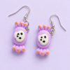 Imagem de Brinco Kawaii Docinho Lilás com Rostinho Fofo – Bijuteria Feminina Candy Estilo Japonês