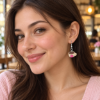 Imagem de Brinco Kawaii Xícara de Café com Lacinho Rosa – Bijuteria Feminina Fofa Estilo Japonês