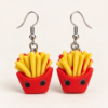 Imagem de Brinco Kawaii Batata Frita com Rostinho Fofo – Bijuteria Feminina Geek Estilo Fast Food