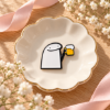 Imagem de Pin Broche Personagem Divertido com Caneca de Cerveja – Acessório para Jaqueta, Mochila e Bolsa